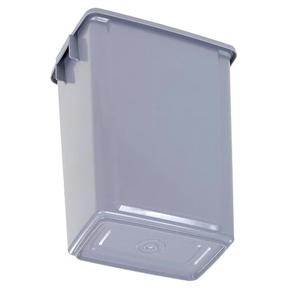 Global Industrial Indoor Recycling Container with Open Top, 15 Gallon Capacity, 12" W X 18" D X 24" H, Corrosion Resistant Polypropylene Construction, Gray