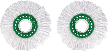 Mop Head Replacement for Libman Tornado Spin Mop System, Resuable Microfiber Mop Refill Pad, Easy to Replace, Machine Washable - White（2 Pack）