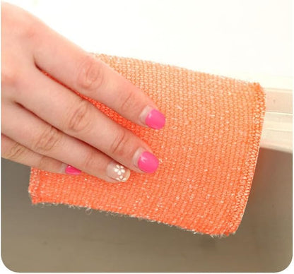 Swift-Scrub Non-Scratch Wire Steel Scrubber for Sustainable Cleaning of Utensils, Dishes, Counters, Sinks and Wet and Dry Cleaning Multipurpose Dish Wash Scrubber | (Scrub Sponge, 4)