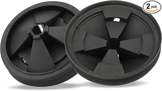 2Pcs 3 3/8" Garbage Disposal Splash Guard, Quiet Garbage Disposal Rubber Drain Insert, Sink Splash Guard QCB-AM Replacement for InSinErator Evolution Series, Removable Garbage Disposal Parts