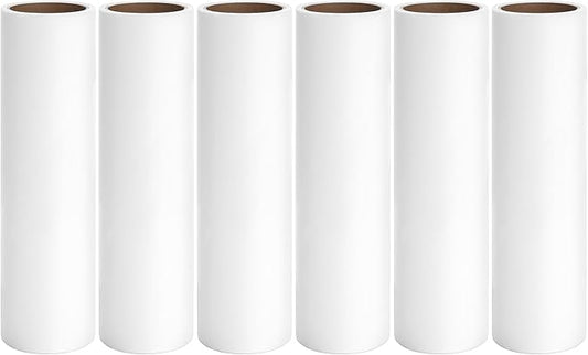 3.7 inch Lint Roller Refills for Portable Travel Lint Rollers, 6 Rolls by 40 Sheets/Roll Total 240 Sheets, Extra Sticky and Super Easy Peel…