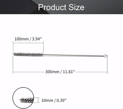 Utoolmart Steel Wire Spiral Power Brushes, 0.4-inch Diameter, 12-inch Length, 5pcs