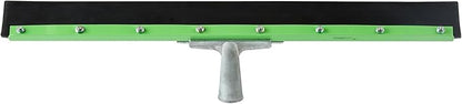Restaurantware-SQUEEGEE ONLY: Clean Tek Professional 24 Inch Floor Squeegee, 1 Broom With Rubber Blade - Handle Sold Separately, Heavy-Duty, Green Steel Wiper, Ideal For Floor, Tiles