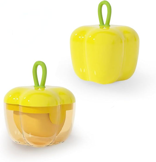 2PCS Portable Mini Lint Rollers, Reusable Washable Lint Rollers for Clothes Car Seats with Protective Cap, Travel Portable Lint Roller - Fits in Wallet, Pet Hair Remover(Yellow)