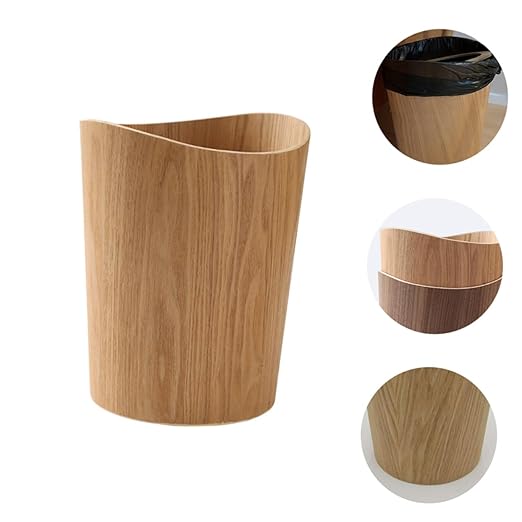PRETYZOOM Kitchen Trash Can Compost Bin for Outdoor Indoor Bathroom Waste Bucket Lidless Garbage Can Organizer