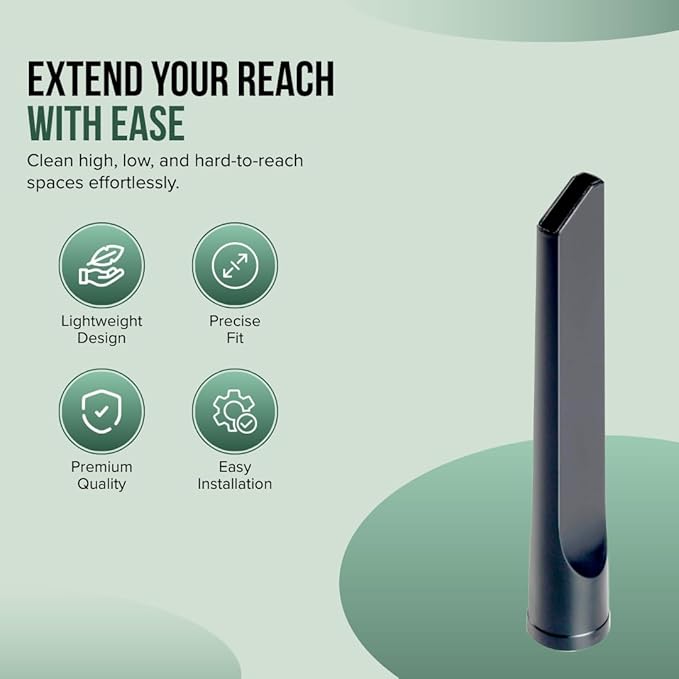 Selgo Universal 1 ¼ Inch (32mm) 9-Inch Long Black Vacuum Cleaner Crevice Tool, Pack of 10
