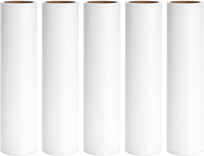 9.45 inch Large Lint Roller Refills Compatible with Delomo PetLovers and Other 9.4'' - 9.5'' Large Lint Rollers for Carpet Floor Pet Hair Remover Refill 60 Sheets per Roll 5 Pack Total 300 Sheets