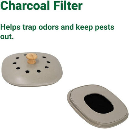 Reotemp Bamboo Fiber Kitchen Compost Bin (Grey)