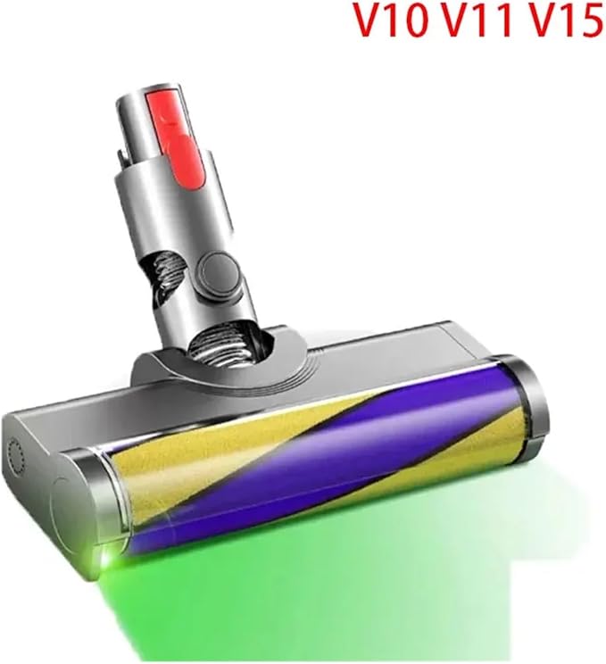 Laser Floor Brush， Compatible for Dyson ，V10 V15 V11 V8 V7 V10 Slim V12 G5 Soft Suction Head LED Floor Brush Accessories(V10 v11 v15)