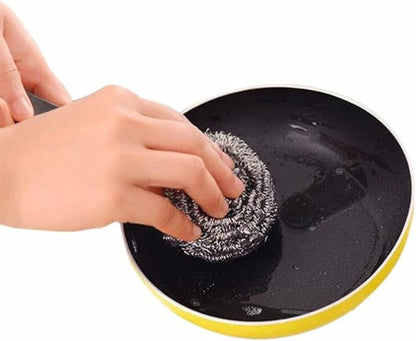 4 Pcs Stainless Steel Scourer Wire Dish Pot Kitchen Cleaning Ball Washing Dishes Scrubbers Pan Bowl Cleaner Kitchen Accessories Practical