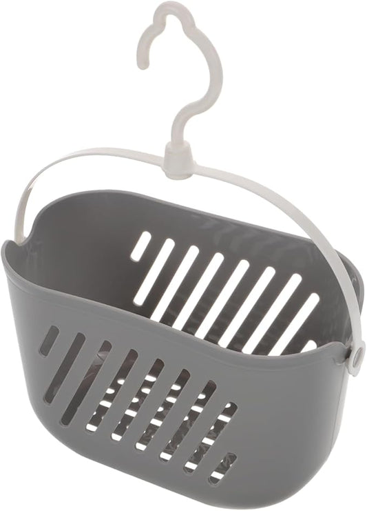 PRETYZOOM Hanging Shower Basket with Hook 8.26 X 5.51 X 5.11 Inch Plastic Bathroom Organizer for Toiletries and Cleaning Supplies Space-Saving Hanging Shower Caddy
