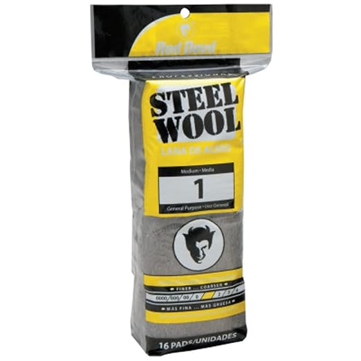 Red Devil 0314 Steel Wool, 1 Medium (Pack of 16)