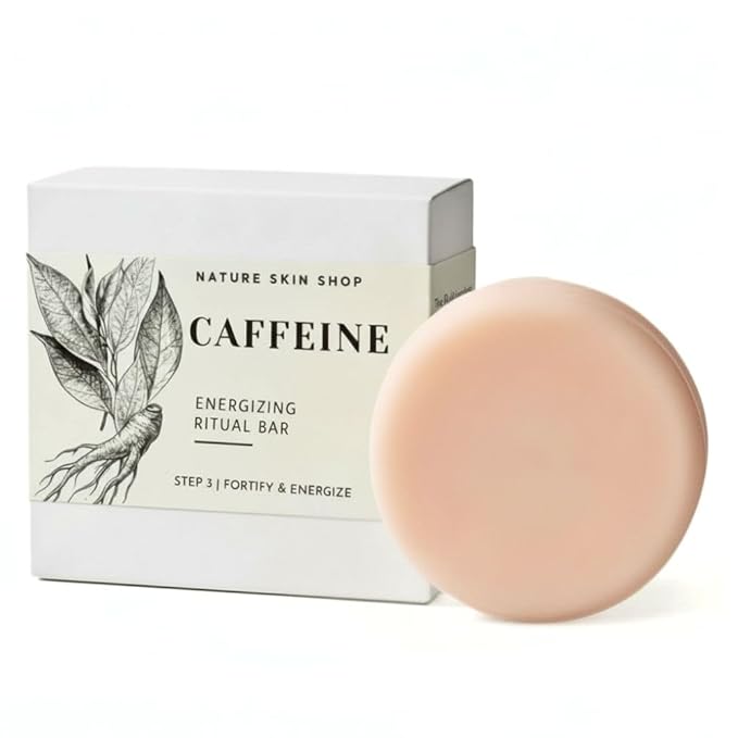 Nature Skin Shop Caffeine Conditioner Bar for Thinning Hair & Hair Growth, Energizing Scalp Treatment, Lightweight & Detangling, Sulfate-Free, Zero-Waste
