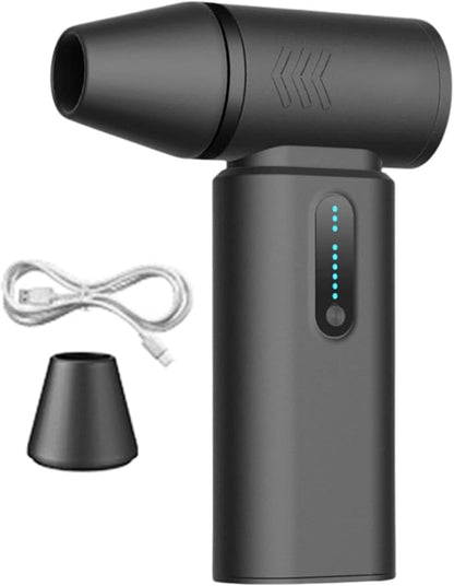 Mini Jet Dry Blower Hair Dryer Multi-use Turbofan Turbine Snow Blower for Cleaning of Keyboards & Laptop Hair Cleaning, Black