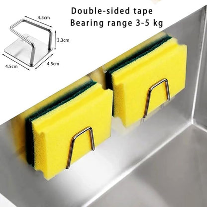 Sponges, Eco Non-Scratch Scrub Pads, Dish Scrubber for Cleaning Kitchen and Dish Cleaning,12 Scrubbing Sponges+ Draining Rack