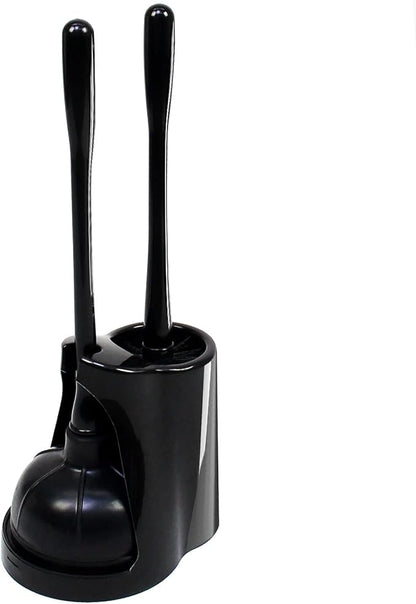 Casaphoria Toilet Plunger and Bowl Brush Combo for Bathroom Cleaning,Bathroom Accessories, Dark Black