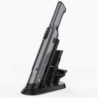 Handheld Vacuum Cordless, Lightweight 1.4lb with Powerful Suction, Charging Dock, Single Touch Empty and Detachable Dust Cup, Portable Mini Car Vac for Home Office and Pet Hair (Frosted Silver)
