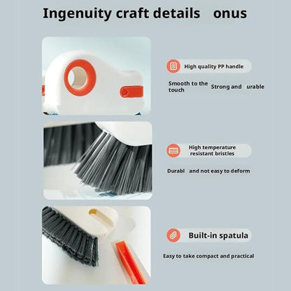 2 in 1 Groove Cleaning Brush, 2025 New Window Track Cleaning Tools, Multifunction Window Track Cleaner with Hard Bristle and Hidden Scraper, Crevice Brush for Window