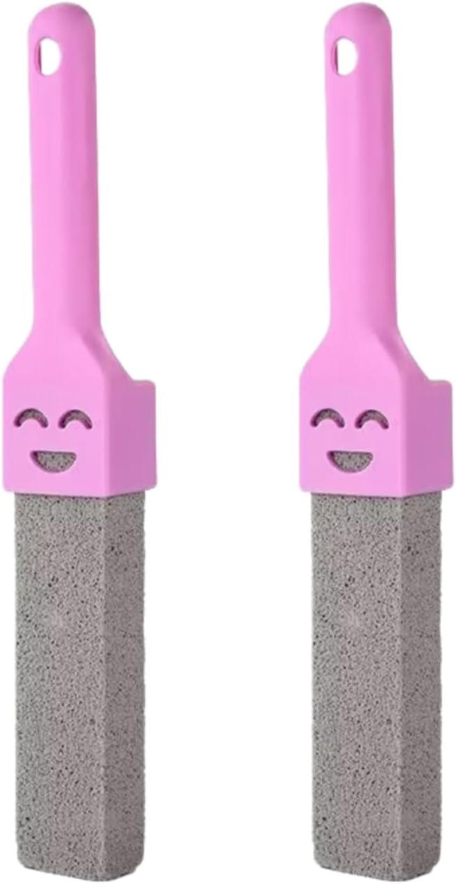 Pumice Cleaning Stick, Cleaning Brush for Cleaning Toilets, Scouring Stick for Bathroom and Kitchen Surfaces, Non-Scratch Cleaning Tool, 10.43"x1.38"x0.98" (Purple 2)