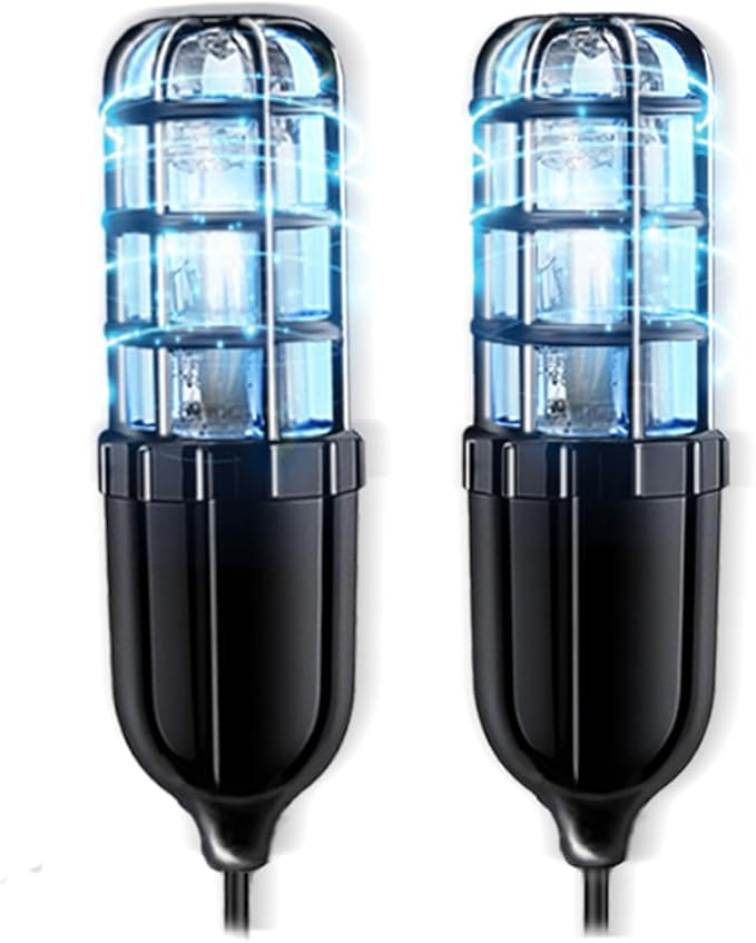 UV Light, UV Shoe Sanitizer, Ultraviolet Shoe Deodorizer, 360°Ultraviolet Bulb Design, Smart Timing Ultraviolet Light Sterilizer for Boots, Sneakers and Dress Shoes(Black)