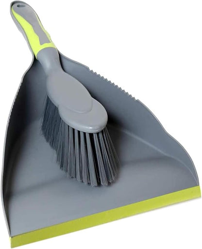 Dust Pan Broom Dustpan Brush - Dust Pans with Brush, Hand Broom and Dustpan Set, Handheld Broom and Dustpan Set, Used to Clean Floors, Tables, Animal Cages, PET Fiber Bristles (3pcs)
