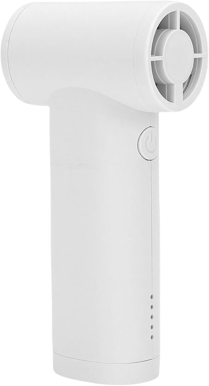 Naroote Compressed Air Duster, 40000RPM Cordless Air Blower, Mini Blower with 5 Speeds Adjustable Power & Type C Rechargeable 5000mAh, Ideal for Cleaning Keyboards, Computers & Cars (White)