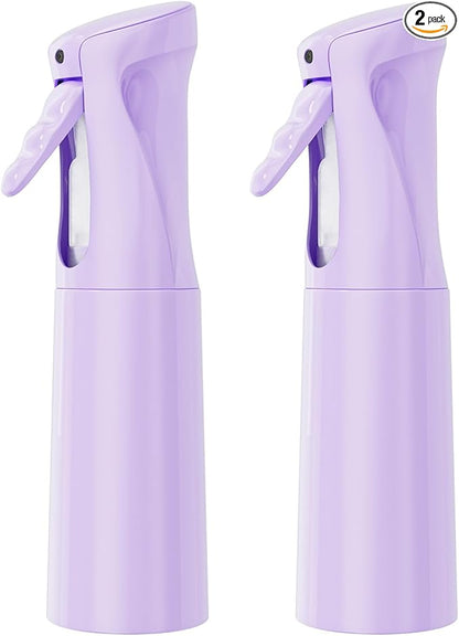 IMPORX Continuous Spray Bottle for Hair 2 Pack (10.1oz/300ml) Home Essentials Spray Bottles for Cleaning Empty Ultra Fine Water Mister Sprayer for Hairstyling Garden Plants Curly Hair Perfume, Purple
