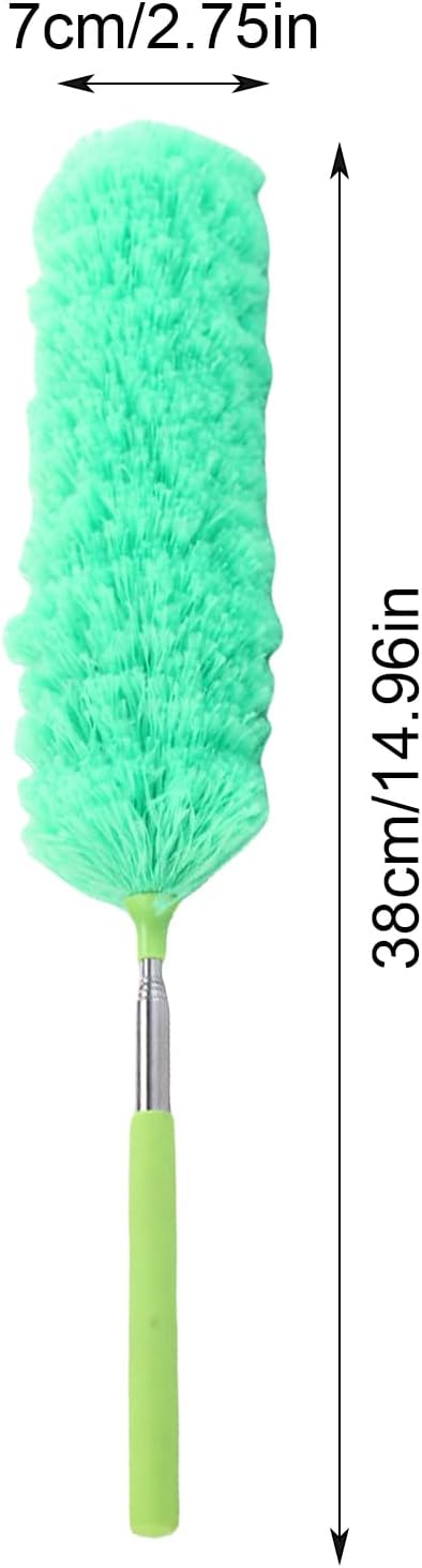 Fiber Dusting Brush, Multifunctional Extendable Dusting Wand, Washable Ceiling Duster, Cobweb Ceiling Duster with Extension, Cleaning Feather Dusters for Cleaning Ceiling Fan Furniture