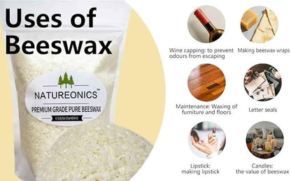 Beeswax Pellets 1 lb, Beeswax Pastilles, Triple Filtered Beeswax, Beeswax for Candle Making, Natural Beeswax for Beeswax Wraps & Pine Resin Food Wraps, Wax for Candle Making, Stamps, DIY Projects.