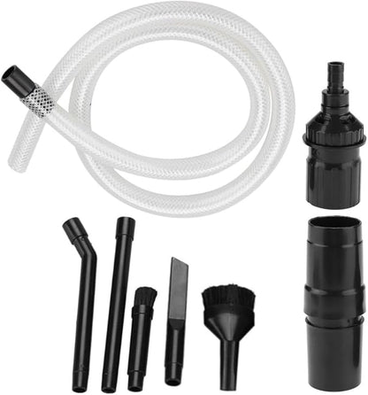 8-Piece Universal Micro Shop Vacuum Kit - Flexible and Multi-Purpose Vacuum Attachments - Crevice Tool, Brush, Nozzle, and Extension Wands, Ideal Shop Vac Attachment Replacement