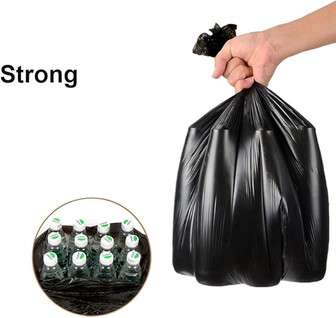 4 Gallon Biodegradable Black Trash Bag - Small Garbage Bags For Bathroom Can 4-6 Gallon 200 Counts Compostable Kitchen Unscented Recycling Little Waste Basket Liners Office Bulk Acqkunlo
