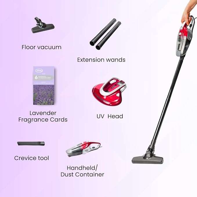 Ewbank UV400 2-in-1 Vacuum Cleaner with Attachments & Bed/Fabric Handheld with UV Light