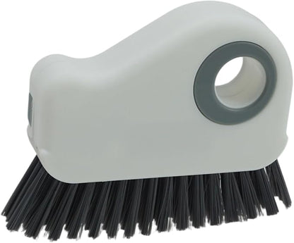 2-in-1 Window Groove Cleaning Brush, Handheld Crevice Cleaner Tool with Dustpan, Sliding Door Track Cleaning Brushes for Keyboard Blind Gap Corner Detail Sweeper Space