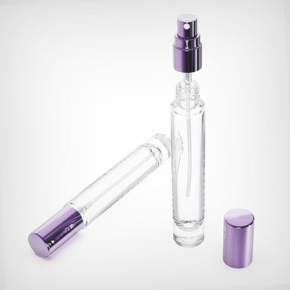 10ML 5PCS Cologne Atomizer Empty, Glass Perfume Bottle Set, Mini Perfume Bottles Refillable With Dispenser Tools, Pocket Spray Bottle for Travel and Sample Container