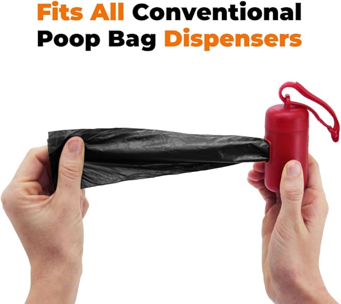 Best Pet Supplies Dog Poop Bags for Waste Refuse Cleanup, Doggy Roll Replacements for Outdoor Puppy Walking and Travel, Leak Proof and Tear Resistant, Thick Plastic - Black (Unscented), 150 Bags