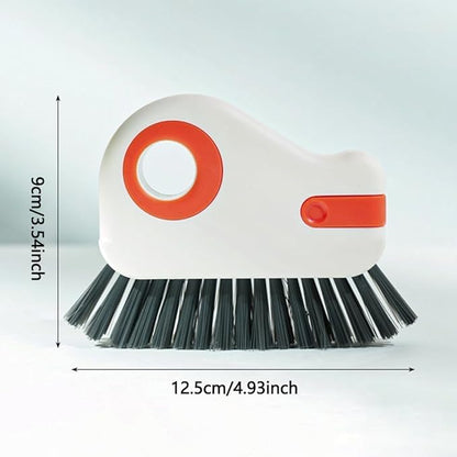 2 in 1 Groove Cleaning Brush Window Track Cleaning Tools, 2026 New Multifunction Hard Bristle Crevice Brush with Scraper for Shutter Door, Sliding Door, Window Sill, Window Seal (Gray)