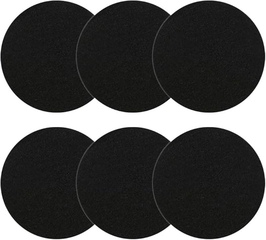 Kitchen Compost Bin Charcoal Filter 7.25 Inch Diameter Extra Thicker & Bigger-Over 3 Years Supply- Longer Lasting Activated Charcoal Odor Trapping Filters (0.4inch/10mm Thickness), Round (6 Pack)