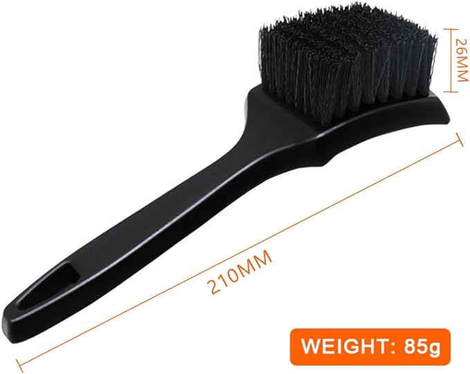 Wheel Brush Tire Brush Car Wash Brush Tire Brush Car Carpet Cleaner Used for Cleaning Car Tires, Wheels and Carpets, with a Short Handle that is Simple and Durable