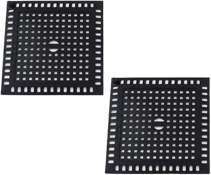 Hair Catcher/Drain Strainer/Shower Drain Cover for Bathroom Floor Drain, Stainless Steel and Silicone (2pack,4.9 inch) (Black)