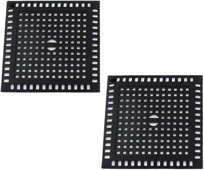 Hair Catcher/Drain Strainer/Shower Drain Cover for Bathroom Floor Drain, Stainless Steel and Silicone (2pack,4.9 inch) (Black)