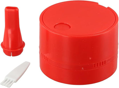 for Mini Desktop Vacuum Cleaner with High Suction Power, Portable Handheld for Vac for Crumbs and Debris on Desk, Keyboard, Sofa, Office and Home Use(Red)