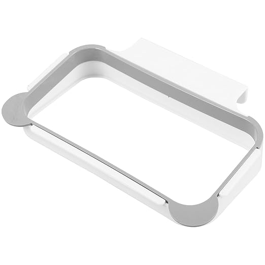 Ipetboom Hanging Trash Bag Holder Over The Drawer Kitchen Garbage Bag Rack Cabinet Door Organizer Plastic Space-Saving Gray