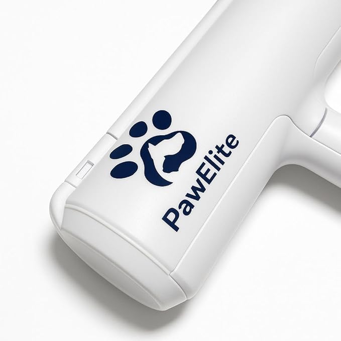 PawÉlite Roller Pet Hair Remover – Original Size Reusable Lint Roller for Cat & Dog Hair on Furniture, Couch, Carpet, Car, Rugs & Bedding – Portable, Eco-Friendly (White)