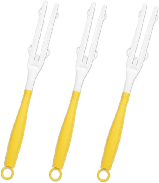 3 Pack Replacement Duster Handles Compatible with Swiffer Duster Refills, Durable Detachable Handles for Easy Cleaning (Yellow & White)
