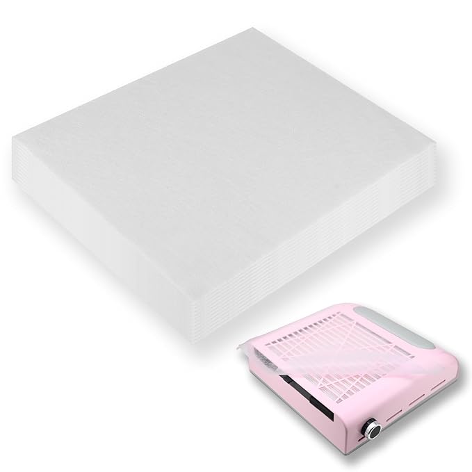 220 Sheets Nail Dust Collector Filter Paper: Disposable Dust Vacuum Filter for Most Nail Dust Fan Extractor Machine, Dust Cleaner Replacement Filter Paper Nail Tech Supplies Accessories for Home Salon