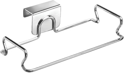 Over-The-Cabinet Plastic Bag Storage and Grocery Bag Holder, Kitchen Storage - Chrome