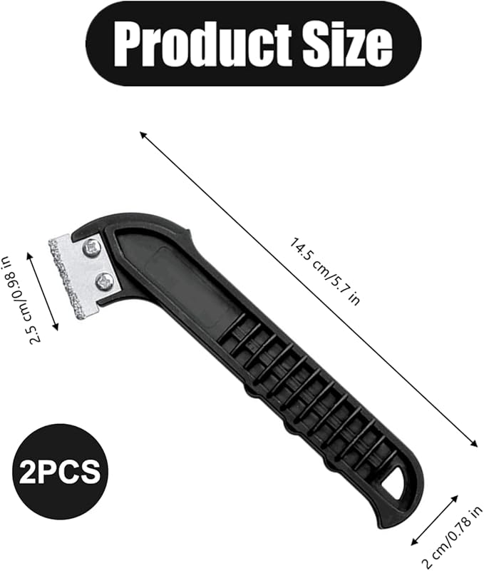 2 Pcs Grout Removal Tool Professional Grout Scraping Rake Tool Grout Remover Carbide scraper for Tile Cleaning, Grouting Tool,Ideal for DIY and Professional Use, Grout Rake Scraping Tool(Black)