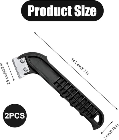 2 Pcs Grout Removal Tool Professional Grout Scraping Rake Tool Grout Remover Carbide scraper for Tile Cleaning, Grouting Tool,Ideal for DIY and Professional Use, Grout Rake Scraping Tool(Black)