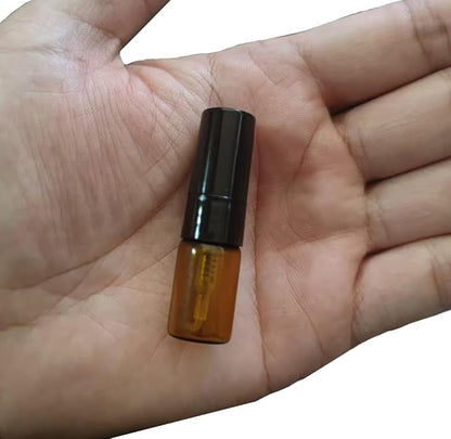 ELFENSTALL- 30pcs 2ml Brown Amber Fine Mist Mini Atomizer Vial Small Glass bottle Spray Refillable Perfume Empty Sample Bottle Clean Cloth 3ML Pipette Dropper for Travel Party