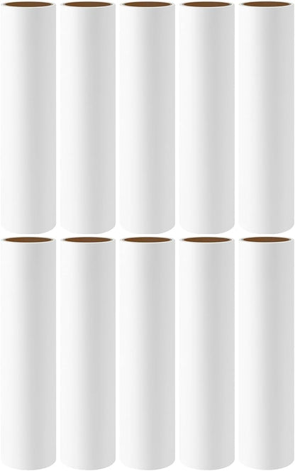 10-Pack 10 inch Lint Roller Refills for Evercare Layers Smart Design Large Mega Lint Rollers 10'' Wide Large Sticky Roller Replacement Refills 60 Sheets per Refill Total 600 Sheets